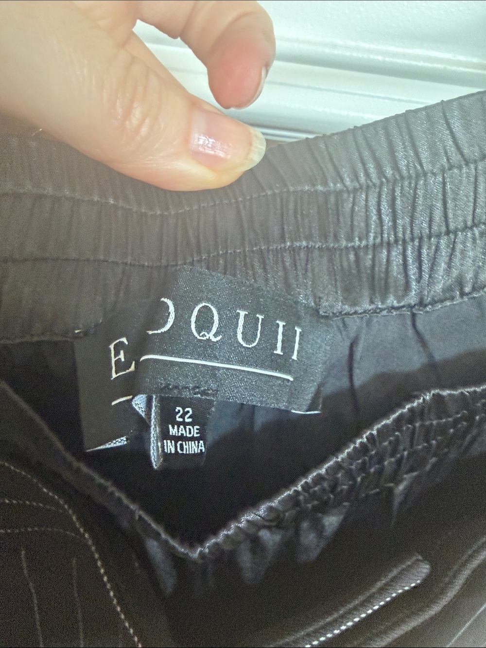 Eloquii Black Pinstripe Suit Vest and Pants Set. sz 22 - Picture 3 of 17
